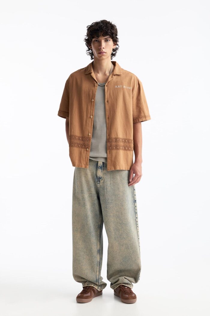 EMBROIDERED SHORT SLEEVE SHIRT